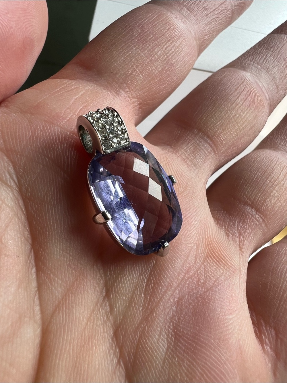 SWAROVSKI purple crystal pendant